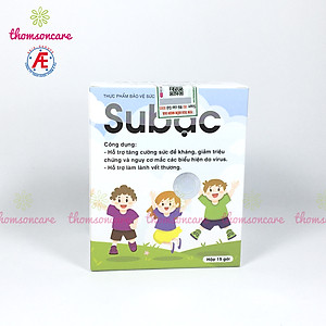 Cốm Su Bạc - Tăng cường sức đề kháng, hệ miễn dịch cho bé - Subac từ lysine, cao lá xoài, vitamin C