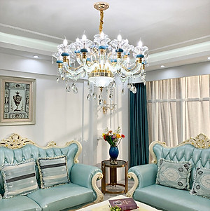 Đèn chùm SERA pha lê hiện đại trang trí nội thất sang trọng loại 15 tay - kèm bóng LED chuyên dụng.