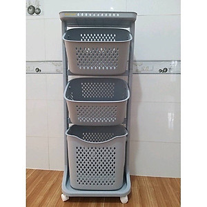 Kệ Nhựa Để Đồ Đa Năng 3 Tầng Có Bánh Xe Việt Nhật