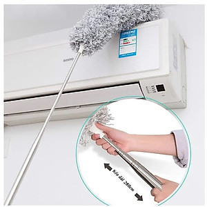 Chổi Quét Trần Nhà Bằng Sợi Cán Dài Xếp Gọn 2m8 - Chổi Quét Bụi Đa Năng Rút Xoay 360 Độ