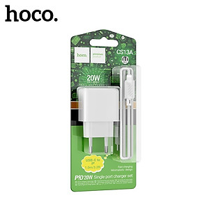 Bộ Sạc Nhanh PD 20W Cho iPhone, iPad Hoco C76Plus/CS13/CS13A - Hỗ trợ sạc nhanh 0-50% Pin trong 30p - Hàng Chính Hãng