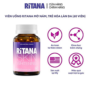 [Hộp 60v] Viên Uống Trắng Da Ritana Ecogreen Chứa Glutathione Mờ Sạm Nám, Chống Nắng Cho Da