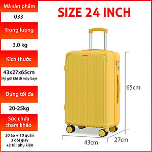 Vali du lịch kéo Kingsun cao cấp Size 24inch KS-033