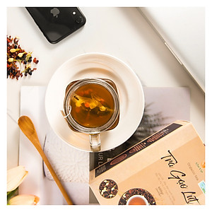 Trà Gạo Lứt Quê Việt - Giảm mỡ máu, giải độc gan, kiểm soát đường huyết, ngăn ngừa ung thư ( gạo lứt, đậu đen xanh lòng, đậu đỏ, kỷ tử, hoa nhài, cỏ ngọt)