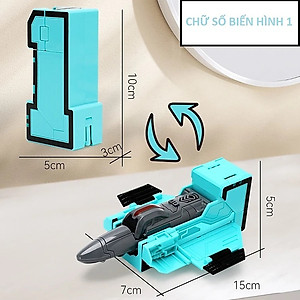 Đồ Chơi Cho Bé Trai, Đồ Chơi Lắp Ghép, Số Biến Hình Robot, Bộ Số Biến Hình Từ 0 1 2 3 4 5 6 7 8 9 Thành Robot