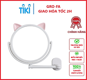 Gương Trang Điểm Dán Tường Xoay 360 Độ Họa Tiết Mèo - Chính Hãng 
