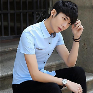 Áo sơ mi nam ngắn tay viền xám cổ mẫu ZP02 Thời trang Cao Cấp PONIVA Chất Vải Mềm Mại Phong cách Hàn Quốc