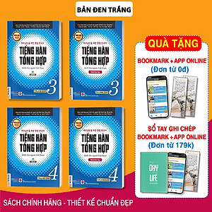 Combo (4 Cuốn) Giáo Trình Tiếng Hàn Tổng Hợp Trung Cấp Dành Cho Người Việt Tập 3 + Tâp 4 ( Sách Giáo Khoa + Sách Bài Tập) - Phiên Bản Đen Trắng