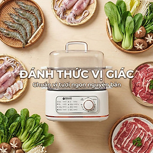 Nồi lẩu hấp thủy nhiệt Mishio MK382 khay hấp inox 304 - Hàng chính hãng