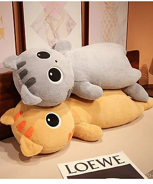 Thú nhồi bông mèo mắt to vô tri - Size từ 70cm đến 90cm - Quà tặng gấu bông mèo mắt tròn dễ thương - Gối ôm mềm mịn cho bé.
