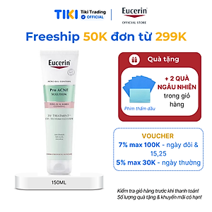 Gel Rửa Mặt Eucerin Pro Acne Solution 3X Treatment Gel To Foam Cleanser 150ml