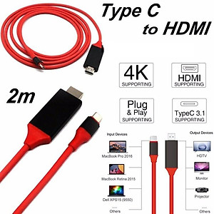 Cáp USB Type-C to HDMI hỗ trợ 4k*2k cho Điện thoại Adroid