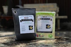 Túi hút ẩm than hoạt tính gáo dừa khử mùi và lọc không khí cho xe hơi chính hãng R2D (hộp 2 túi Lớn)