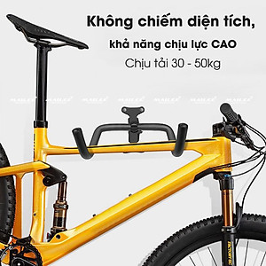 Giá treo xe đạp gắn tường ngang 2 nhánh MTR-360 có điều chỉnh nghiêng 360 độ, gập gọn lên 90 độ, kéo dài thu gọn (đầy đủ phụ kiện) + kèm dây buộc bánh xe - Mai Lee