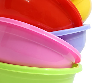 Combo 5 Thau nhựa tròn Chấn Thuận Thành đựng đồ, rửa rau củ - hàng Việt Nam Chất Lượng Cao 24x8.2 cm (nhiều màu) - TN2T420-5