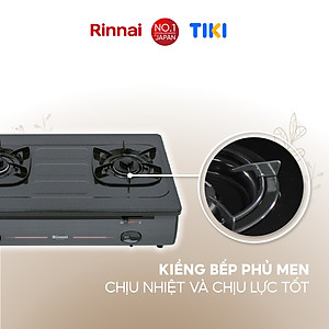 Bếp gas dương Rinnai RV-4700(G)N mặt bếp men và kiềng bếp men - Hàng chính hãng.