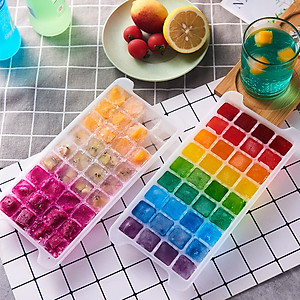 Combo 4 Khay Đá 144 Viên Tặng Kèm Xẻng Và Hộp Đựng Bằng Nhựa Cao Cấp - PaKaSa