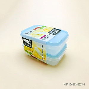 Set 02 chiếc hộp nhựa YAMADA 380ml đựng & bảo quản thức ăn, sử dụng được trong lò vi sóng - Hàng nội địa Nhật Bản #Made in Japan