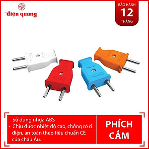 Set 5 Phích cắm Điện Quang ECO EP01 (chân tròn, màu ngẫu nhiên)