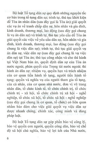 Bộ Luật Tố Tụng Dân Sự  Nước Cộng Hòa Xã Hội Chủ Nghĩa Việt Nam