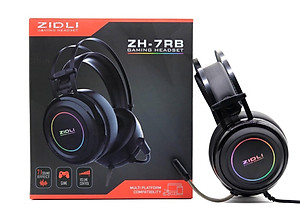 Tai nghe Gaming ZIDLI ZH-7RB (Sound 7.1, Led fix RGB) Black _ Hàng chính hãng