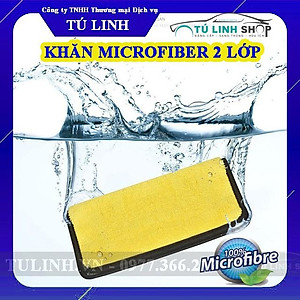 KHĂN MICROFIBER 2 LỚP LAU XE Ô TÔ, NHÀ CỬA CHUYÊN DỤNG
