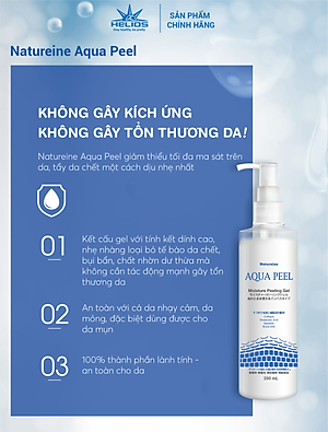Natureine AQUA PEEL Moisture Peeling Gel - Chai 200ml - Gel tẩy tế bào da chết, cấp ẩm Nhật Bản - Chính Hãng 