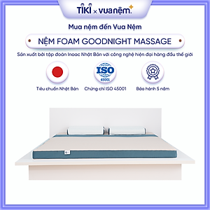 Nệm foam Goodnight Massage bán chạy tại Việt Nam 9cm tại Vua Nệm - Cấu trúc lượn sóng duy trì tư thế tự nhiên của cột sống