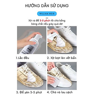 Chai xịt tạo bọt tuyết vệ sinh giày cao cấp, chai tẩy rửa giày không dùng nước 1 CHAI 200ml