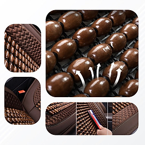 Thảm Lót Ghế Xe Ô Tô Massage Hạt Gỗ - Lưu Thông, Giảm Đau Khi Ngồi Lâu | Đệm Lót Ghế Ngồi Tấm Liền