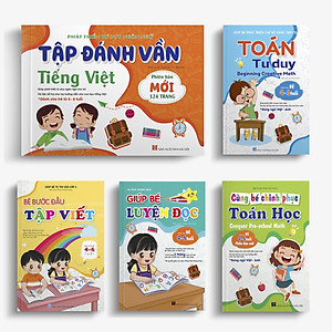 Combo 5 cuốn Tự tin vào lớp 1: Tập đánh vần - Toán Tư duy - Bước đầu Tập viết - Cùng bé Chinh phục Toán học - Giúp bé Luyện đọc