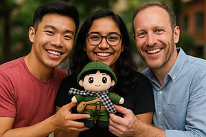 Gấu Bông Yêu Nước Chú Bộ Đội 25 cm - ZooZoo 25250 - Màu Xanh Lá