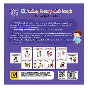 Sách Bộ Kỹ Năng Trong Sinh Hoạt II - Con Sẽ Ngủ Đúng Giờ - I Will Sleep On Time (Song Ngữ Việt - Anh)