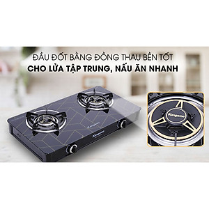 Bếp gas đôi dương kính Kangaroo KG526M - Hàng chính hãng