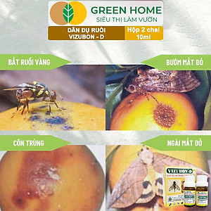 Chế Phẩm Dẫn Dụ Ruồi Vàng Đục Trái VIZUBON-D, GreenHome, 10ml, Không Cần Phun Xịt, An Toàn Cho Người