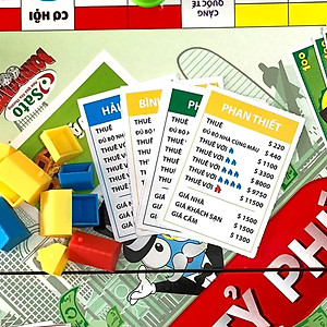 Cờ tỷ phú Monopoly cao cấp bản Việt Nam cải tiến - Boardgame cờ tỷ phú vui nhộn kích thước 31x31 và 42x42 - Hàng chính hãng D Danido