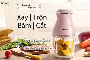Máy Xay Thịt Thực Phẩm Bear SB-MA02L Xay Cực Êm Dung Tích 2 Lít Công Suất 300 W - Hàng Chính Hãng