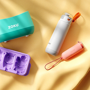 Bình Nước Thể Thao Zoku Nắp Bật 500ml - Đen/Trắng