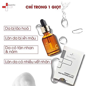 Serum Chuyên Nám Goodndoc Vitamin C 16.5 Daily Whitening Serum Giúp Trắng Sáng Da, Hỗ Trợ Giảm Thâm Nám, Chống Lão Hóa - GoodnDoc Vitamin C 30ml