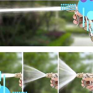  Bộ dây vòi xịt nước rửa xe, tưới cây . tăng áp 3 lần, loại 20m 206701 đầu đồng, cút đồng+ tặng đai