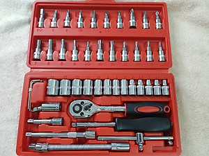 Bộ đồ nghề dụng cụ sửa chữa đa năng 46 món tiện ích, đa năng, dùng để sửa chữa xe cộ, đồ gia dụng trong gia đình - Hàng chính hãng