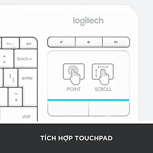 Bàn Phím Không Dây Logitech K400 PLUS - Hàng Chính Hãng
