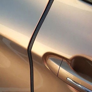 NẸP VIỀN CAO SU CHỮ U TRANG TRÍ VÀ CHỒNG XƯỚC CỬA Ô TÔ - MÀU ĐEN -  5 MÉT MỖI CUỘN