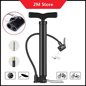 Bơm xe đạp, xe máy xách tay siêu nhẹ, áp suất 120 PSI, thân hợp kim siêu bền, hỗ trợ cả van Mỹ và van Pháp, bơm được cho tất cả các loại xe đạp bao gồm xe đua, xe địa hình, xe đạp đường trường