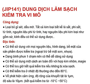 Dung dịch làm sạch bề mặt trước kiểm tra JIP141