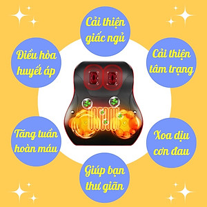 Gối Massage Cổ Vai Gáy Cao Cấp Thế Hệ Mới, Máy Massage Hồng Ngoại 20 bi Đa Chức Năng, Giảm Nhức Mỏi Toàn Thân Hiệu Quả