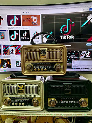Đài radio NNS-8091BT có bluetooth FM-AM/FM/SW hình thức cổ điển sang trọng,loa to ,tích hợp pin sạc-Hàng Chính Hãng