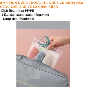 Set Chai Chiết Du Lịch 4 Màu Pastel Siêu Xinh Combo Chai Chiết Mỹ Phẩm Mini – Gọn Nhẹ, Sang Xịn Bộ Chiết Đựng Mỹ Phẩm Du Lịch – Nhỏ Gọn Chuẩn Trend Set Chai Silicone Du Lịch – Không Rò Rỉ, Mềm Mịn SBộ Chai Mini Đi Du Lịch – Màu Dễ Thương, Dễ Phân Loại
