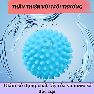 Bộ 2 Bóng giặt thông minh 6.5cm- Quả bóng giặt gai đa năng- Bóng giặt không cần xà phòng- Bóng massage giặt đồ 6.5cm- Bóng giặt tiết kiệm nước và điện- Bóng làm mềm vải tự nhiên- Bóng giặt bảo vệ môi trường- sBóng giặt thông minh không hóa chất
