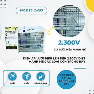 Đèn diệt muỗi và các loại côn trùng CON DƠI model CN03